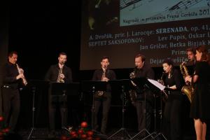 KONCERT OB PODELITVI NAGRAD IN PRIZNANJ FRANA GERBIČA NA SLIKI SEPTET SAKSOFONOV FOTO LJUBO VUKELIČ DC8B9621